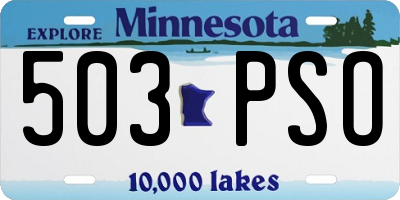 MN license plate 503PSO