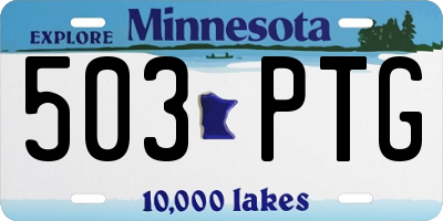MN license plate 503PTG