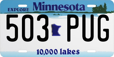 MN license plate 503PUG