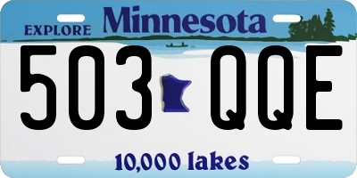 MN license plate 503QQE