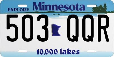 MN license plate 503QQR