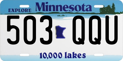 MN license plate 503QQU