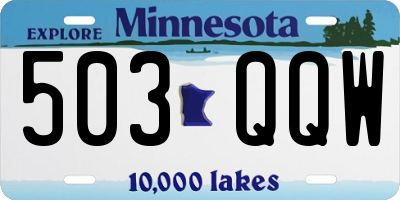 MN license plate 503QQW