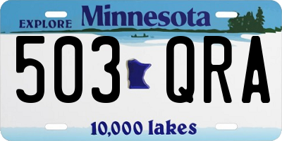 MN license plate 503QRA