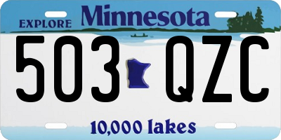 MN license plate 503QZC