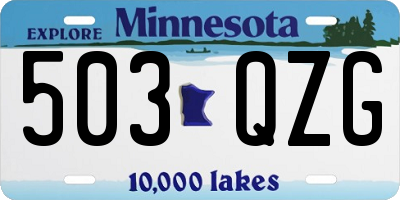 MN license plate 503QZG