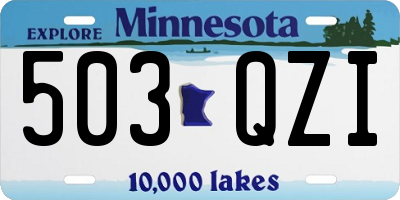 MN license plate 503QZI