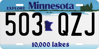 MN license plate 503QZJ