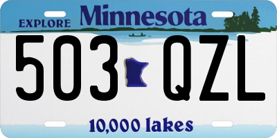 MN license plate 503QZL