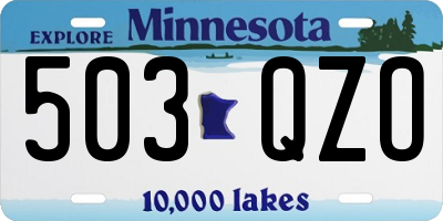 MN license plate 503QZO