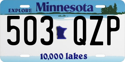 MN license plate 503QZP
