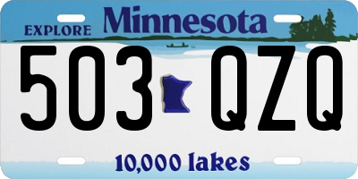 MN license plate 503QZQ