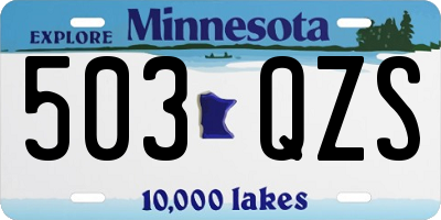 MN license plate 503QZS
