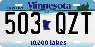 MN license plate 503QZT