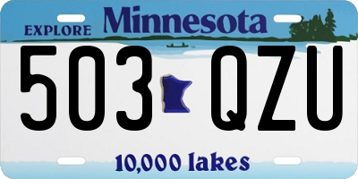 MN license plate 503QZU