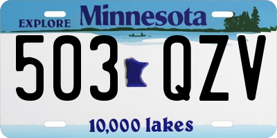 MN license plate 503QZV