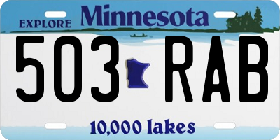 MN license plate 503RAB