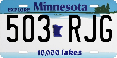 MN license plate 503RJG