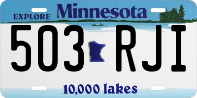 MN license plate 503RJI