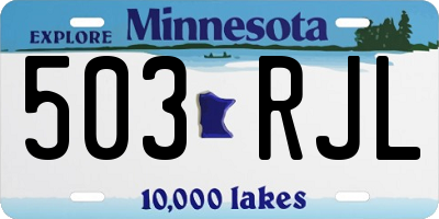 MN license plate 503RJL