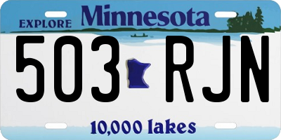 MN license plate 503RJN