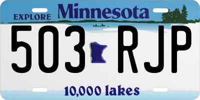 MN license plate 503RJP