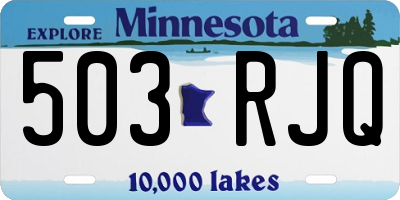 MN license plate 503RJQ