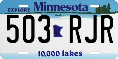 MN license plate 503RJR