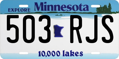 MN license plate 503RJS