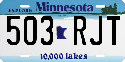 MN license plate 503RJT