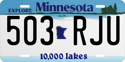 MN license plate 503RJU
