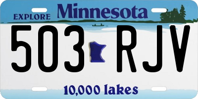 MN license plate 503RJV