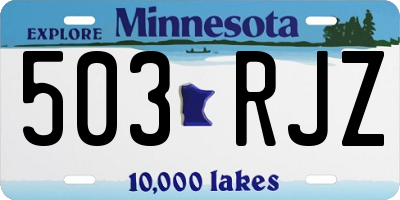 MN license plate 503RJZ