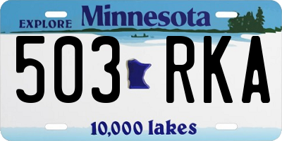 MN license plate 503RKA