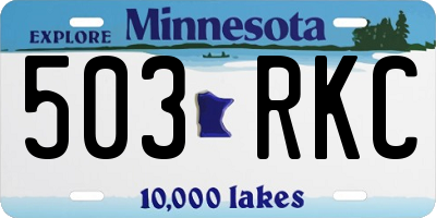 MN license plate 503RKC