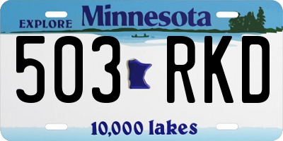 MN license plate 503RKD