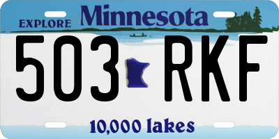 MN license plate 503RKF
