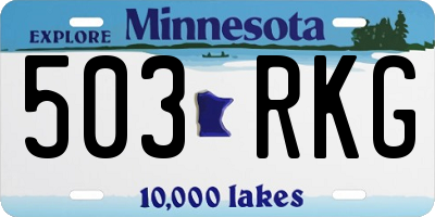 MN license plate 503RKG