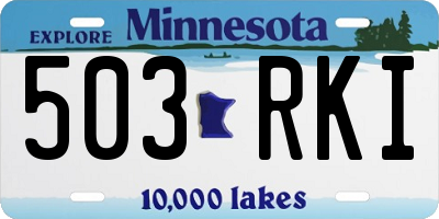 MN license plate 503RKI