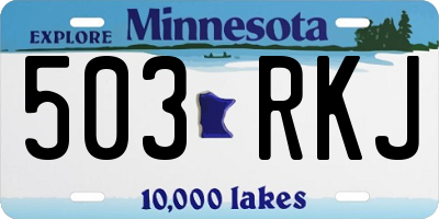 MN license plate 503RKJ