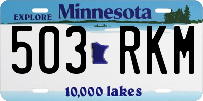 MN license plate 503RKM