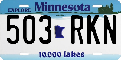 MN license plate 503RKN