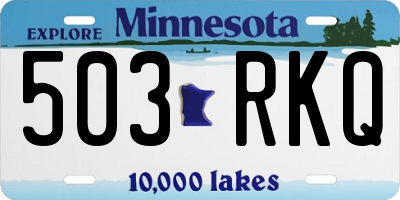 MN license plate 503RKQ