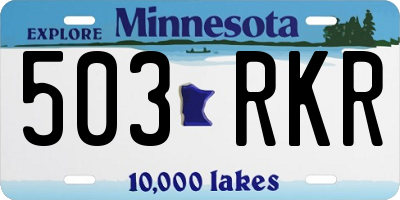 MN license plate 503RKR