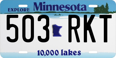 MN license plate 503RKT