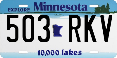 MN license plate 503RKV