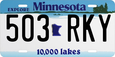 MN license plate 503RKY