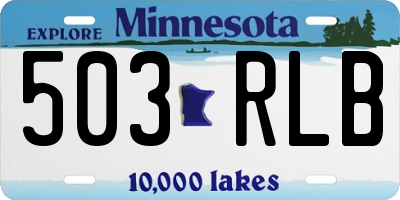 MN license plate 503RLB
