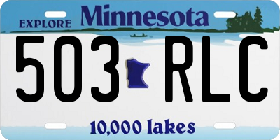 MN license plate 503RLC