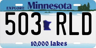 MN license plate 503RLD